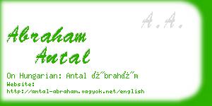 abraham antal business card